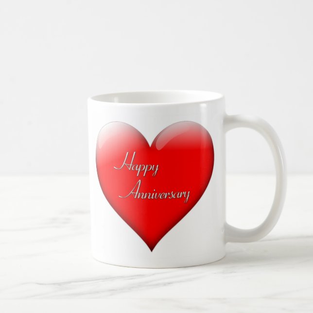 De Café Taza feliz del aniversario (Derecha)