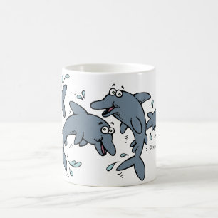 De Café Taza feliz del delfín