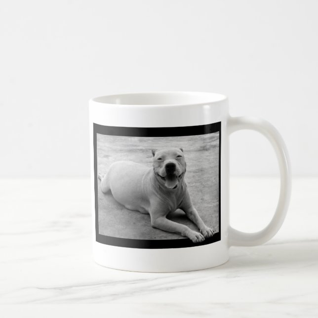 De Café Taza feliz del pitbull (Derecha)