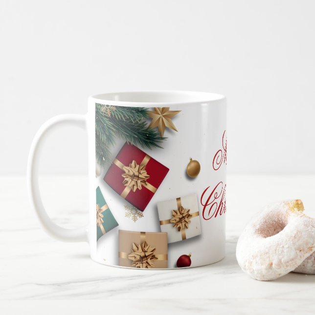 De Café Taza Feliz Navidad (Con donut)
