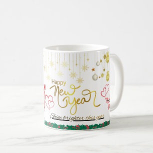De Café Taza Feliz Navidad y Año Nuevo