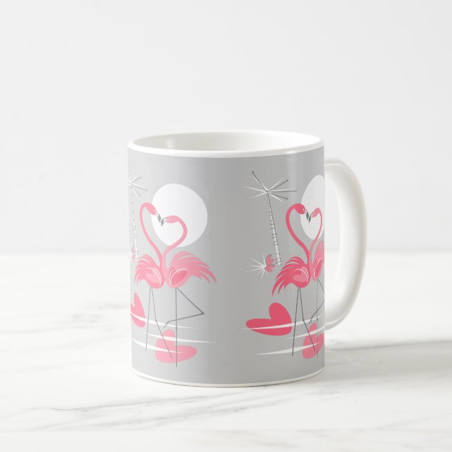 De Café taza Flamingo Love Line (Anverso derecho)