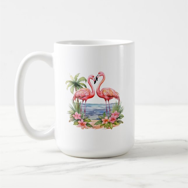 De Café Taza Flamingo Rosa (Izquierda)
