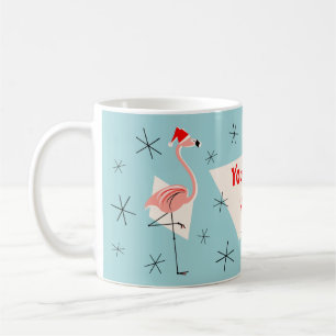De Café Taza Flamingo Santas Blue Your Text