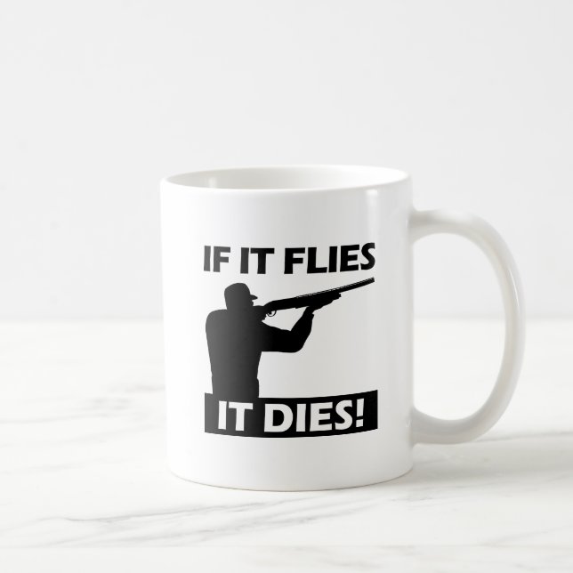 De Café Taza Flies Muere Divertido (Derecha)