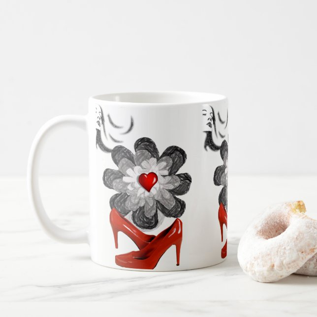 De Café Taza Floral (Con donut)
