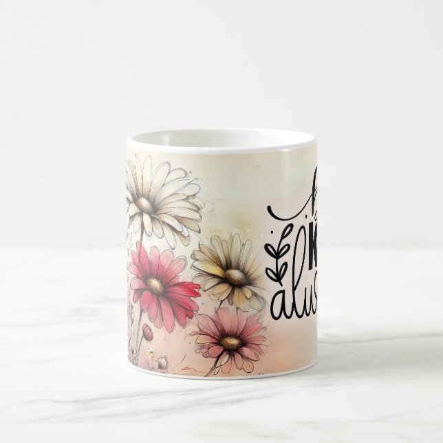 De Café Taza floral con citas positivas (Centro)