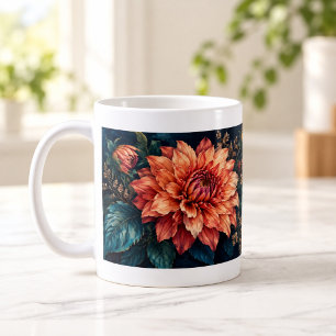 De Café Taza floral Dahlia Night Garden