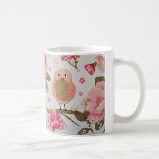 De Café Taza floral del búho