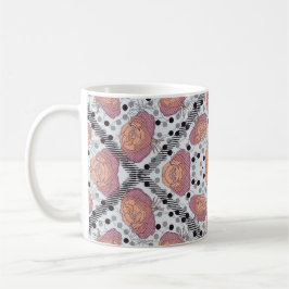 De Café Taza floral elegante  