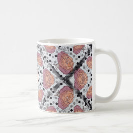 De Café Taza floral elegante