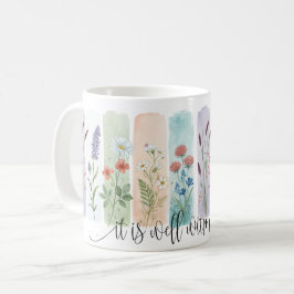 De Café Taza floral 'Está bien con mi alma'