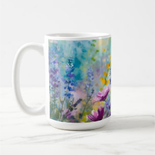 De Café Taza floral exuberante