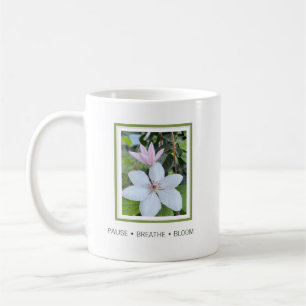 De Café Taza floral Pause Breathe Bloom