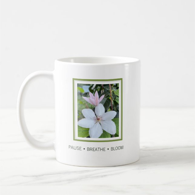 De Café Taza floral Pause Breathe Bloom  (Izquierda)