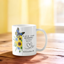 Taza Floral Personalizada Ama a Mamá