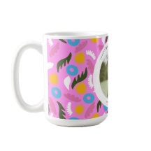 Taza floral rosa nombre 30 cumpleaños linda románt
