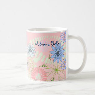 De Café Taza floral rosada del bebé