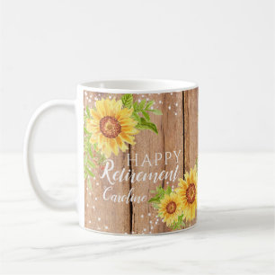 De Café Taza Floral Rústica Feliz Jubilación