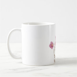De Café Taza floral silvestre rosa | Taza botánica minimal