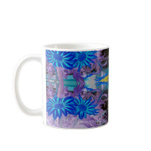 Taza flores azules