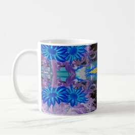 De Café Taza flores azules