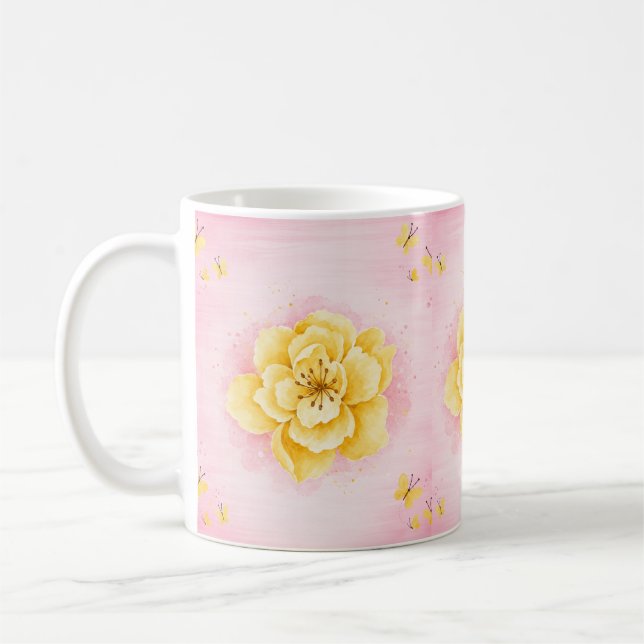 De Café Taza Flores en Flor  (Izquierda)