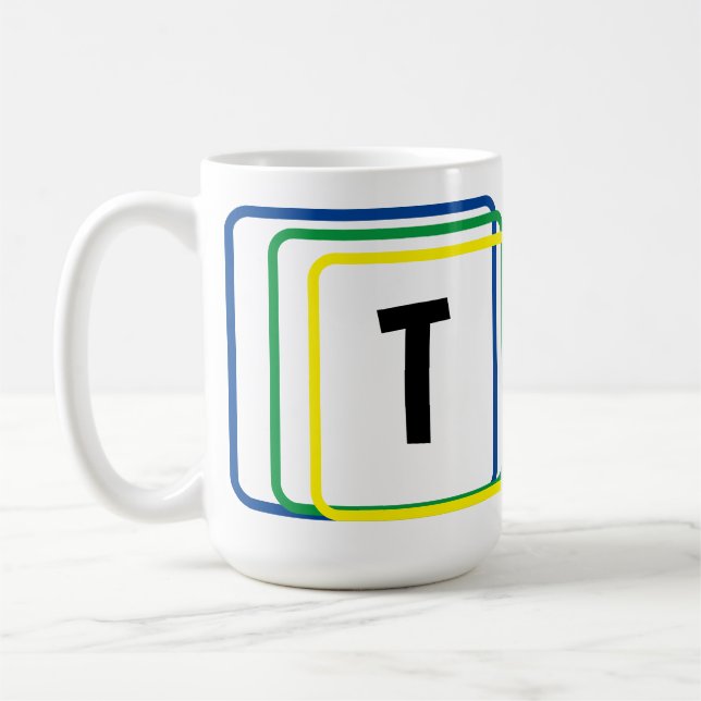De Café Taza - Formas geométricas simples e inicial #2 (Izquierda)
