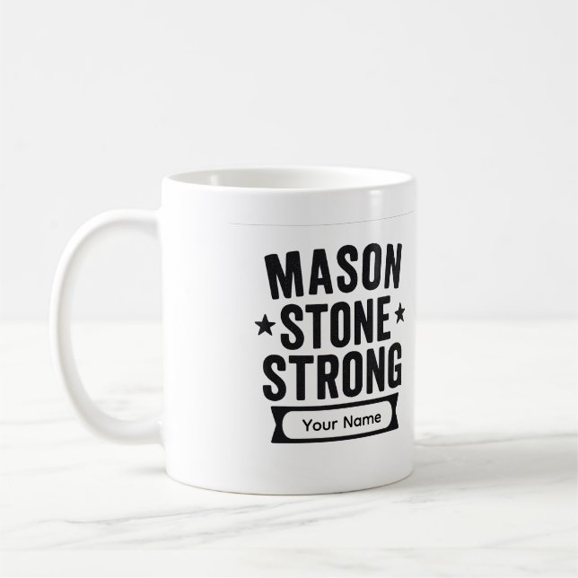 De Café Taza Fuerte Personalizada Mason Stone (Izquierda)