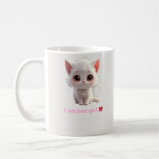 De Café Taza Gatito Blanco Lindo - Soy Solo Una Chica Aman