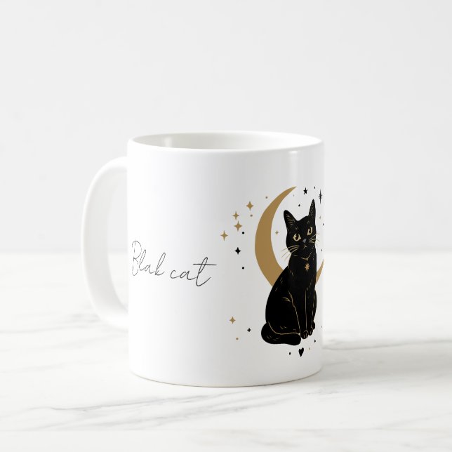 De Café Taza gato negro (Anverso izquierdo)