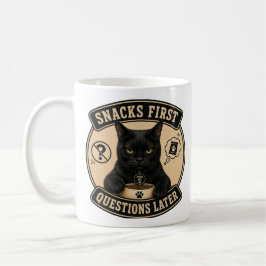 De Café Taza Gato Negro | Snacks Primero Preguntas Después