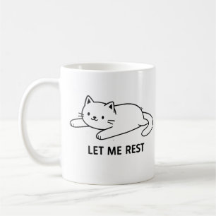 De Café Taza 'Gato Perezoso Adorable “Déjame Descansar”'