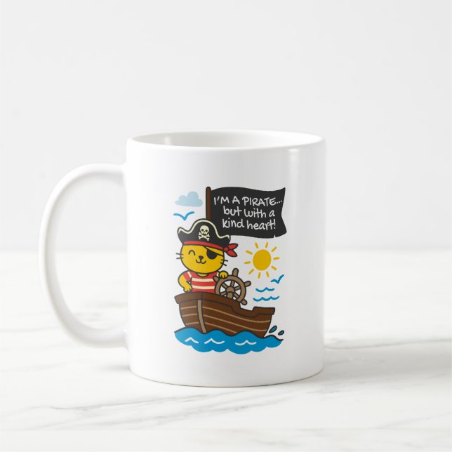 De Café Taza gato pirata  (Izquierda)
