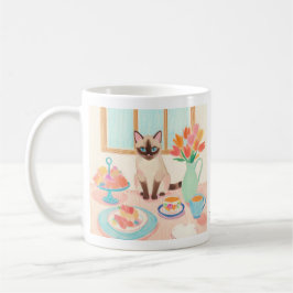 De Café Taza Gato Siamés y Golosinas