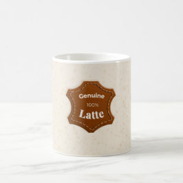De Café Taza genuina 100% Latte con patrón neutral