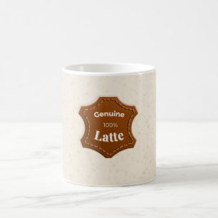 De Café Taza genuina 100% Latte con patrón neutral