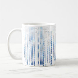 De Café Taza Geométrica Abstracta Azul
