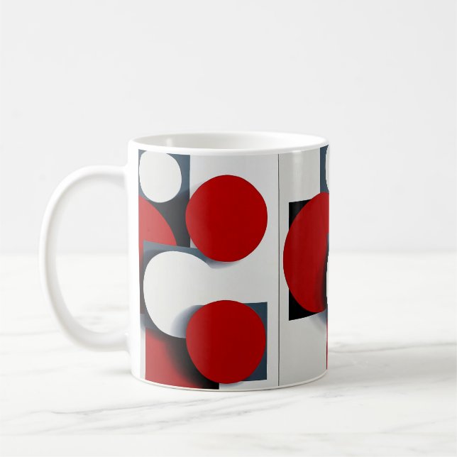 De Café 🔴 Taza Geométrica Abstracta para la Mañana 🔴 (Izquierda)