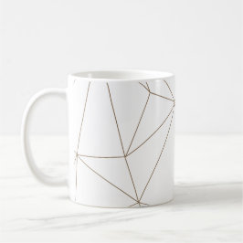 De Café Taza geométrica dorada y blanca Mix & Match