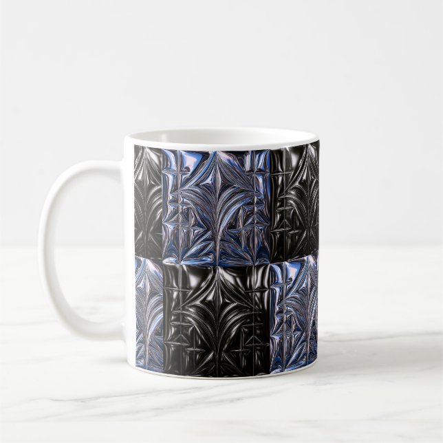 De Café Taza Geométrica Oscura" (Izquierda)