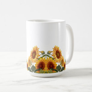 De Café Taza Girasoles Amarillos Reales