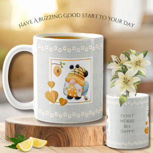 De Café Taza Gnomo Caprichoso No te Preocupes Abeja Feliz 