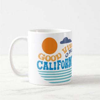 De Café Taza Good Vibes Only California – Retro Atardecer