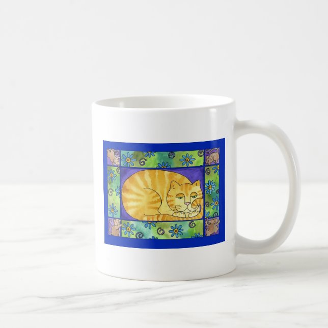 De Café Taza gorda grande del gato (Derecha)