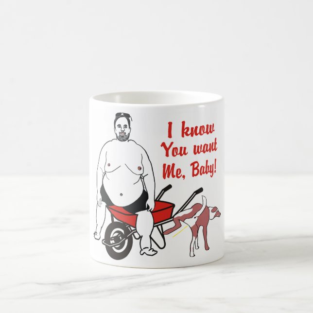 De Café Taza gorda repulsiva divertida del hombre (Centro)