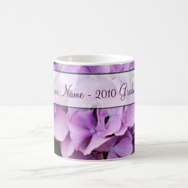 De Café Taza graduada floral personalizada (Centro)