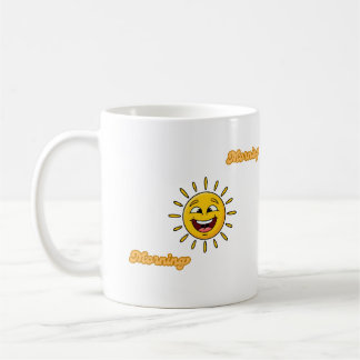 De Café Taza Gráfica Artística del Sol Dorado Radiante