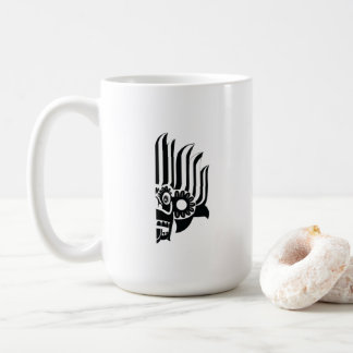 De Café Taza gráfica con máscara tradicional ceilandesa fe