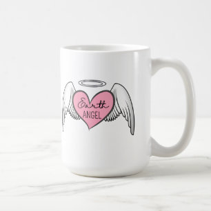 De Café Taza grande Earth Angel – Corazón, Alas y Halo